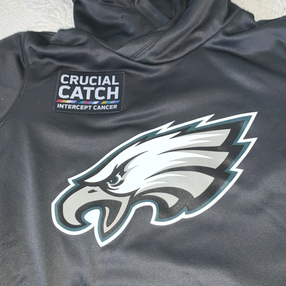 Nike‎ Philadelphia Eagles Crucial Catch Hoodie Men's Small Intercept Cancer